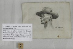 Sketch of Paul Robinson in Changi POW Camp
